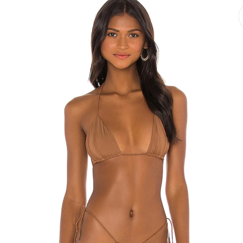 Riot Swim Bixi Bikini Top Brown Sugar XS NWT